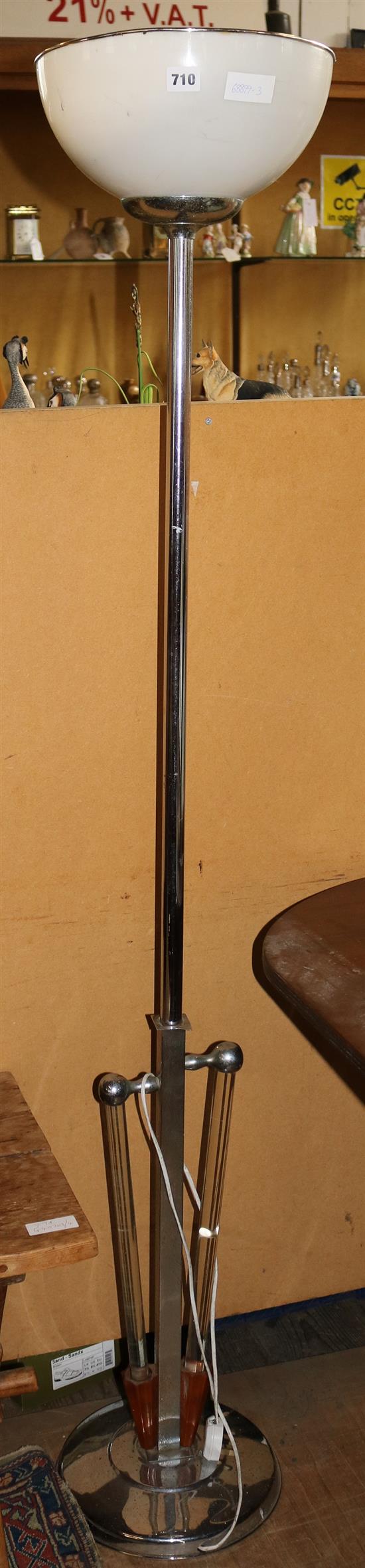 Art Deco chrome uplighter